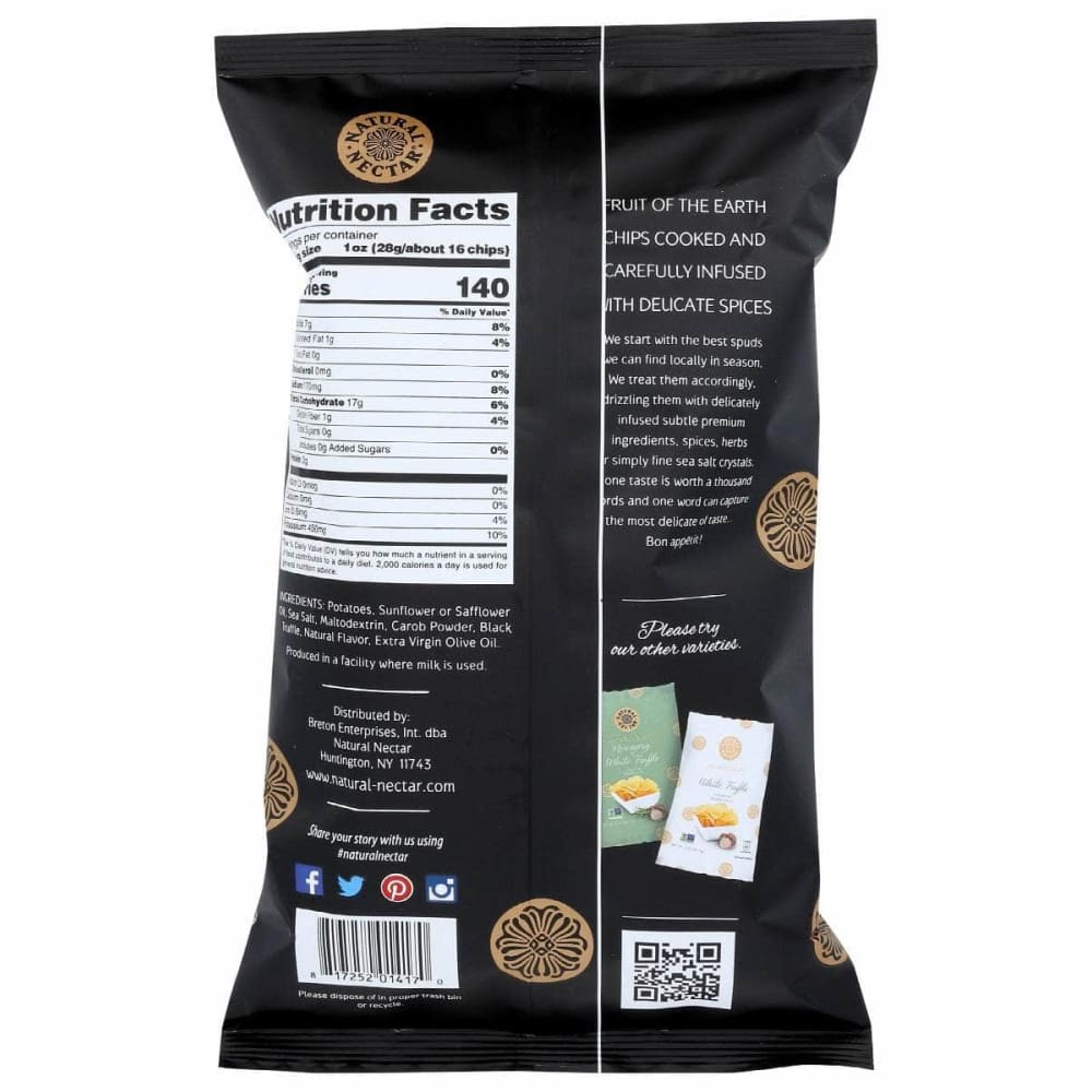 NATURAL NECTAR Grocery > Snacks > Chips > Potato Chips NATURAL NECTAR: Chips Potato Blk Truffle, 5 oz