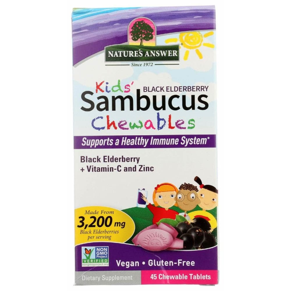 NATURES ANSWER Natures Answer Sambucus Eldbry Kids Chew, 45 Tb