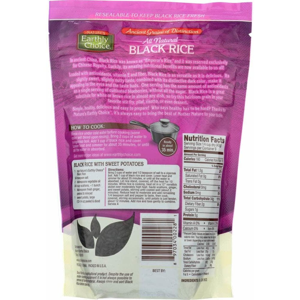 Natures Earthly Choice Natures Earthly Choice Black Rice, 14 oz