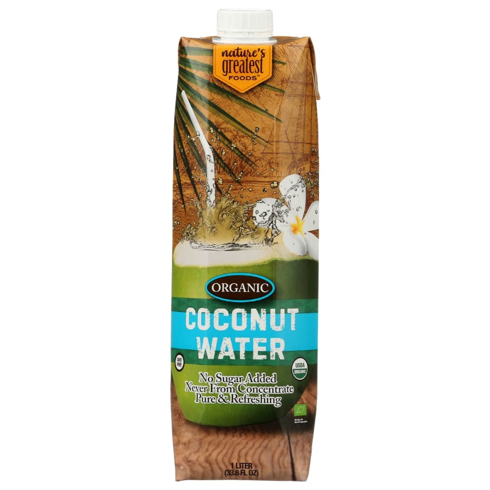 NATURES GREATEST FOODS: Organic Water Coconut 1 lt (Pack of 4) - Beverages > Juices - NATURES GREATEST FOODS