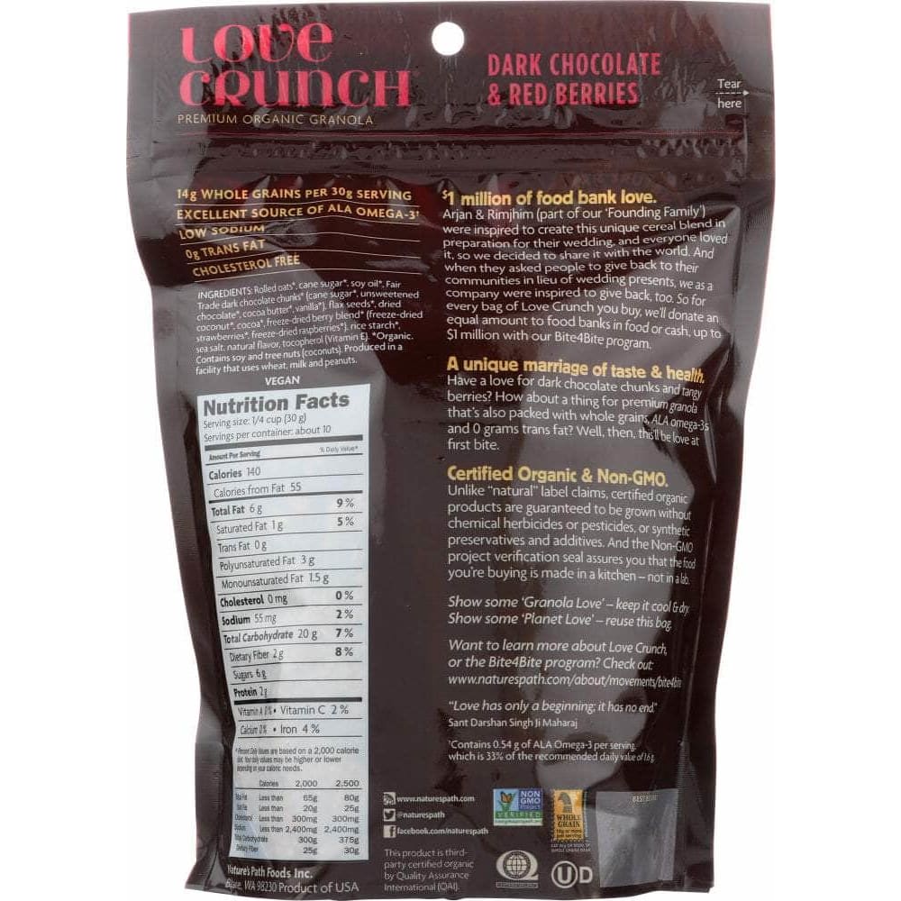 Natures Path Nature's Path Love Crunch Premium Organic Granola Dark Chocolate and Red Berries, 11.5 oz