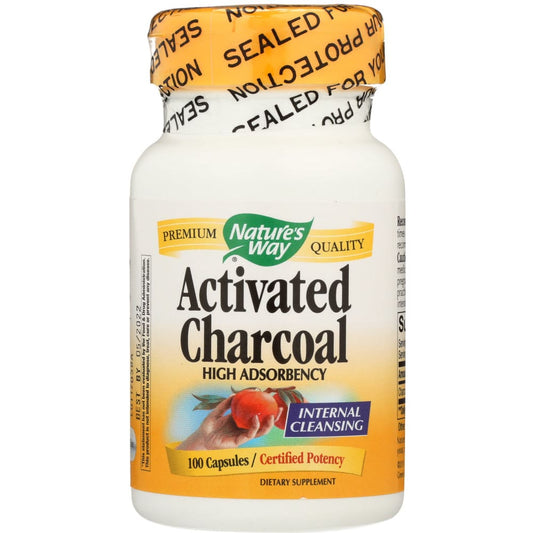 NATURES WAY: Activated Charcoal 100 cp (Pack of 3) - Grocery > Beverages > Coffee Tea & Hot Cocoa - NATURES WAY