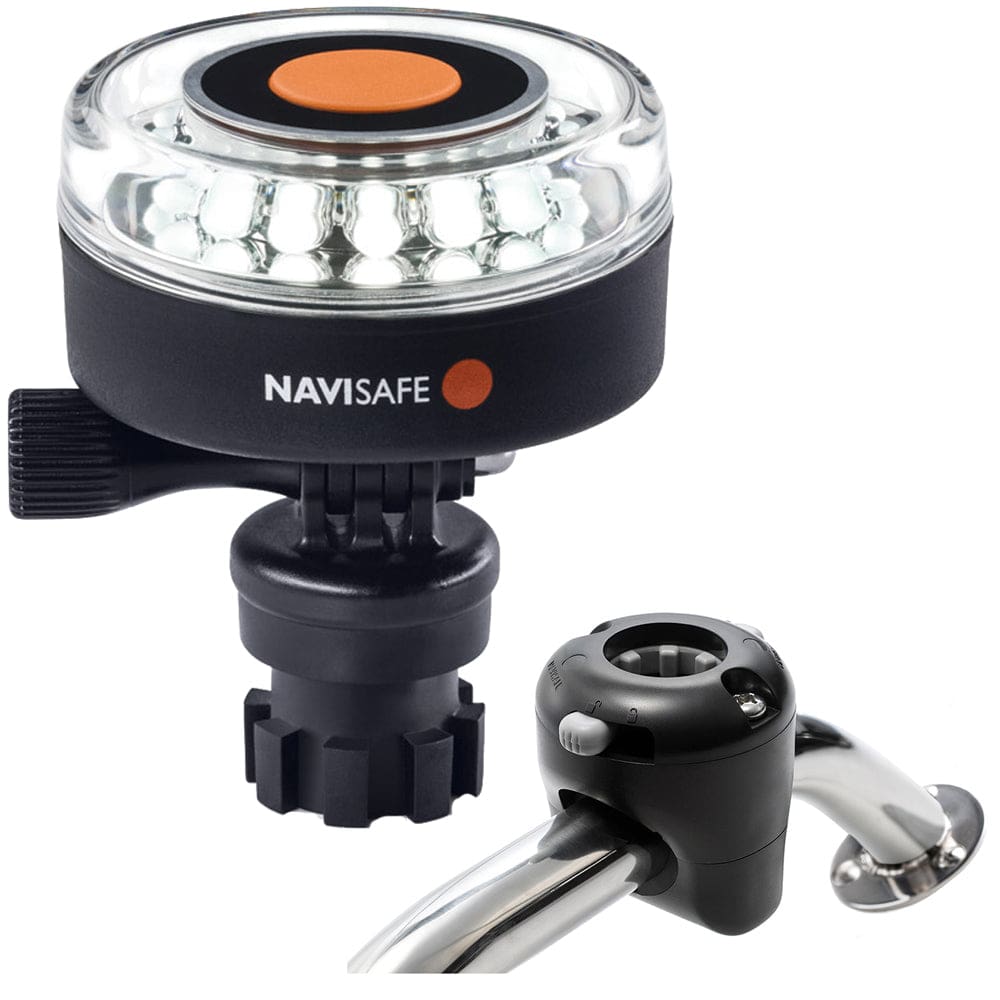 Navisafe Navilight 360° 2NM White w/ Navimount Base & Rail Mount - Black - Paddlesports | Navigation Lights,Lighting | Navigation Lights -