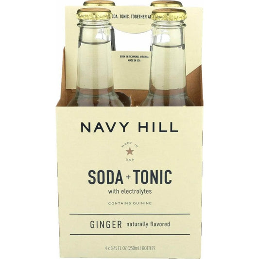 NAVY HILL Navy Hill Soda Tonic Ginger 4 Count, 33.8 Fo