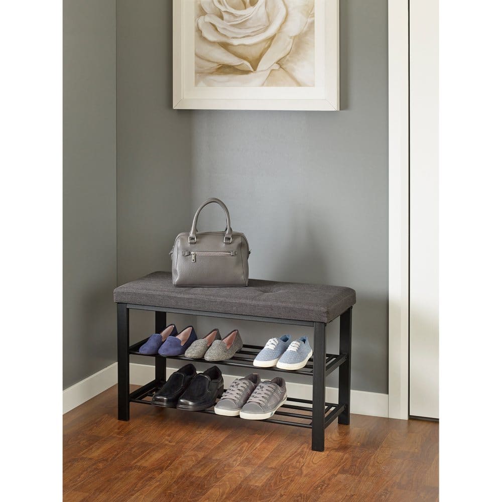 neatfreak Fabric Upholstered Shoe Storage Bench - Spring Home Refresh - neatfreak