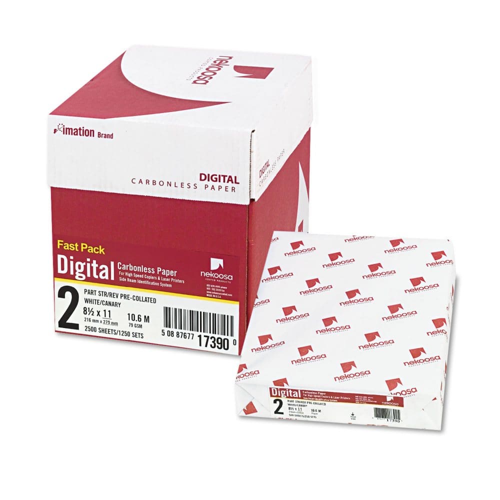 Nekoosa - Fast Pack Digital Carbonless Paper 2-Part Straight Sequence - Case - Copy & Multipurpose Paper - Nekoosa