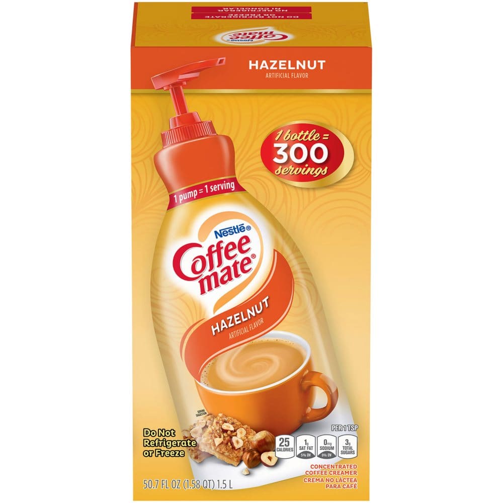 Nestle Coffee-mate Liquid Creamer Pump Hazelnut (1.5 L) - Creamers - Nestle