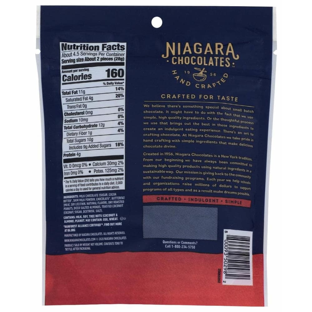 NIAGARA Grocery > Chocolate, Desserts and Sweets > Chocolate NIAGARA: Milk Chocolate Roasted Peanut Clusters, 4.5 oz