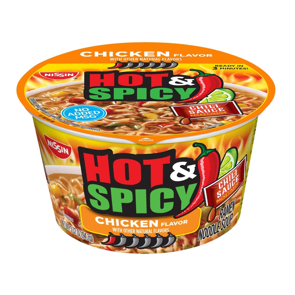 Nissin Foods Nissin Hot & Spicy Chicken Bowl - Home/Grocery Household & Pet/Canned & Packaged Food/Canned & Jarred Food/Chilis Soups &