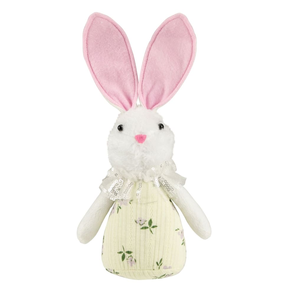 Northlight 11 Yellow Spring Floral Easter Bunny Figure - Home/Seasonal/Easter/Easter Decor/ - Northlight