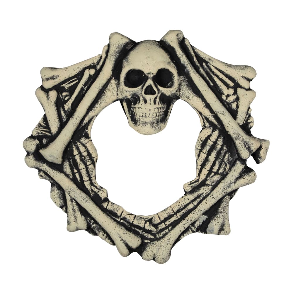 Northlight 18 Skull Head and Bones Halloween Wreath - Home/Seasonal/Holiday Home/Holiday Home Decor/Wreaths & Garland/ - Northlight