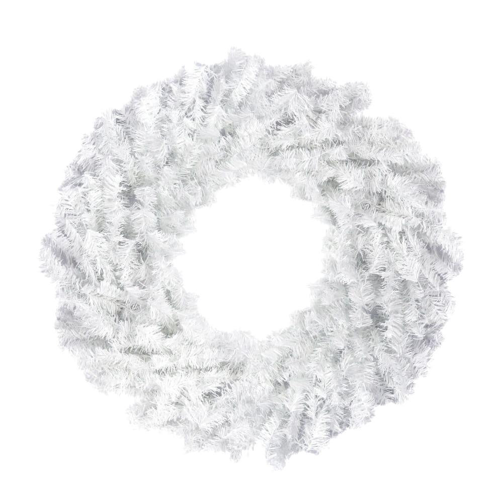 Northlight 24 White Canadian Pine Artificial Christmas Wreath - Home/Seasonal/Holiday Home/Holiday Home Decor/Wreaths & Garland/ - Unbranded