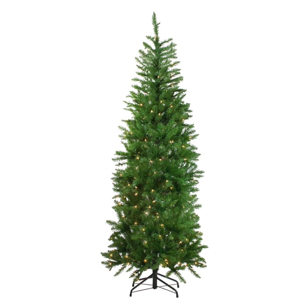 Northlight 6.5’ Pre-Lit Pencil River Fir Artificial Christmas Tree - Clear Lights - Home/Seasonal/Holiday Home/Holiday Home Decor/Christmas