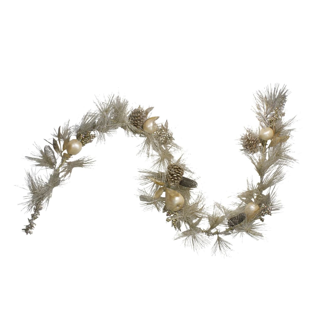 Northlight 6.5’ x 9 Pomegranate and Apple Pine Needle Artificial Christmas Garland - Unlit - Home/Seasonal/Holiday Home/Holiday Home