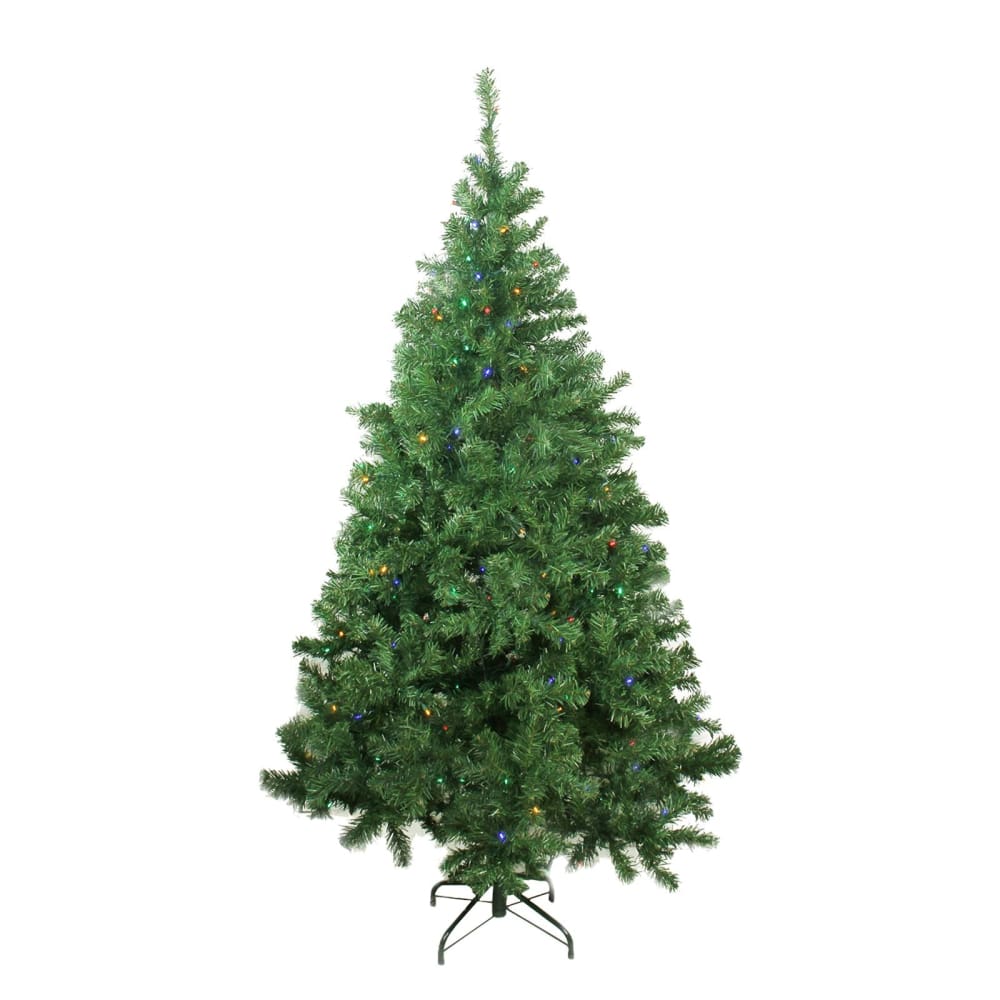 Northlight 6’ Pre-Lit LED Medium Mixed Classic Pine Artificial Christmas Tree - Multi Lights - Home/Seasonal/Holiday Home/Holiday Home