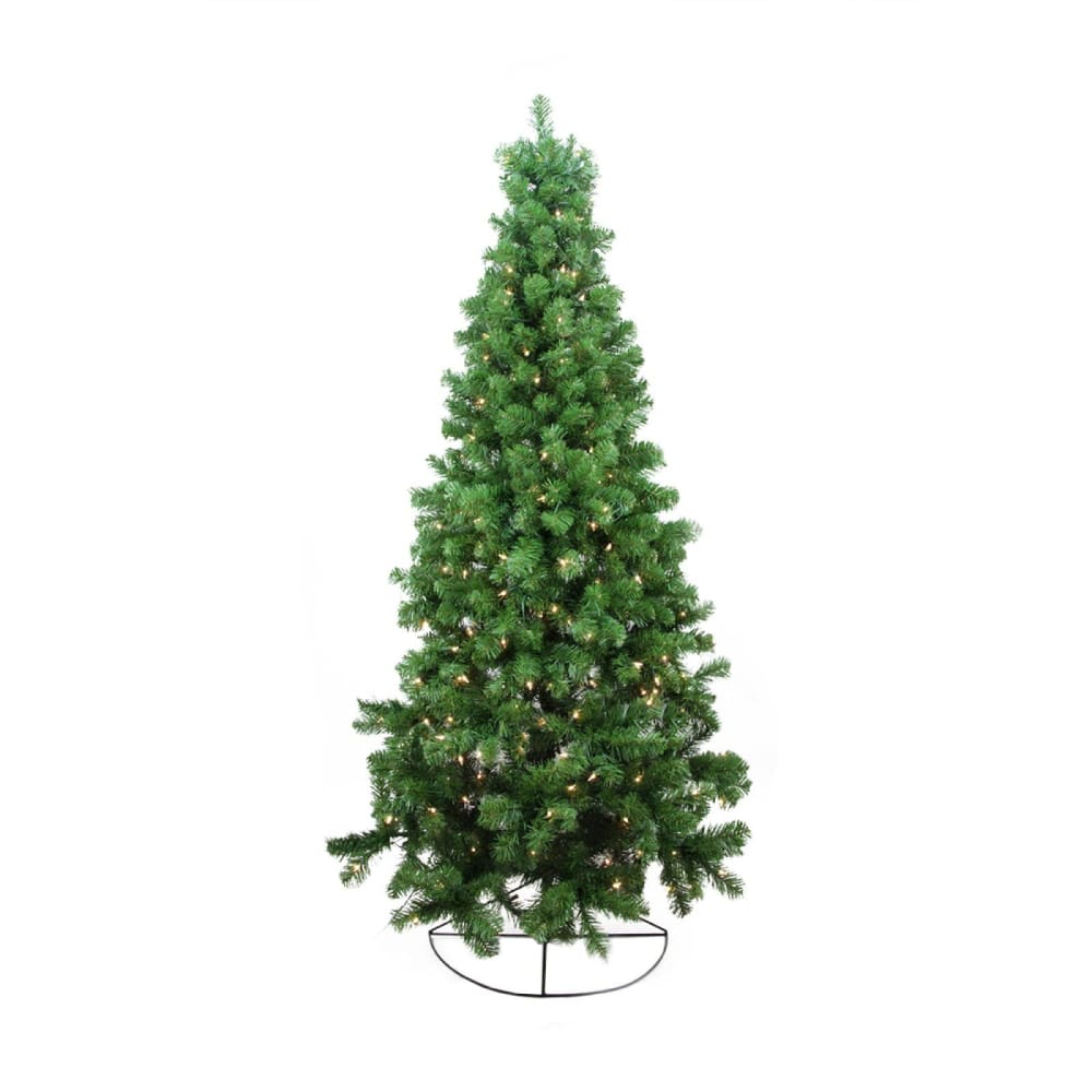 Northlight 6’ Pre-Lit Pine Artificial Wall Christmas Tree - Clear Lights - Home/Seasonal/Holiday Home/Holiday Home Decor/Christmas Trees/ -