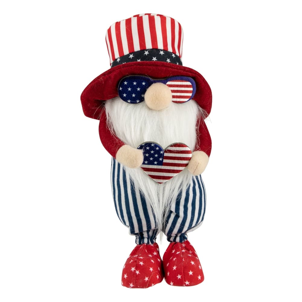 Northlight Americana 12.25 July 4th Heart Gnome - Home/Seasonal/Summer Seasonal/Summer Decor/ - Northlight