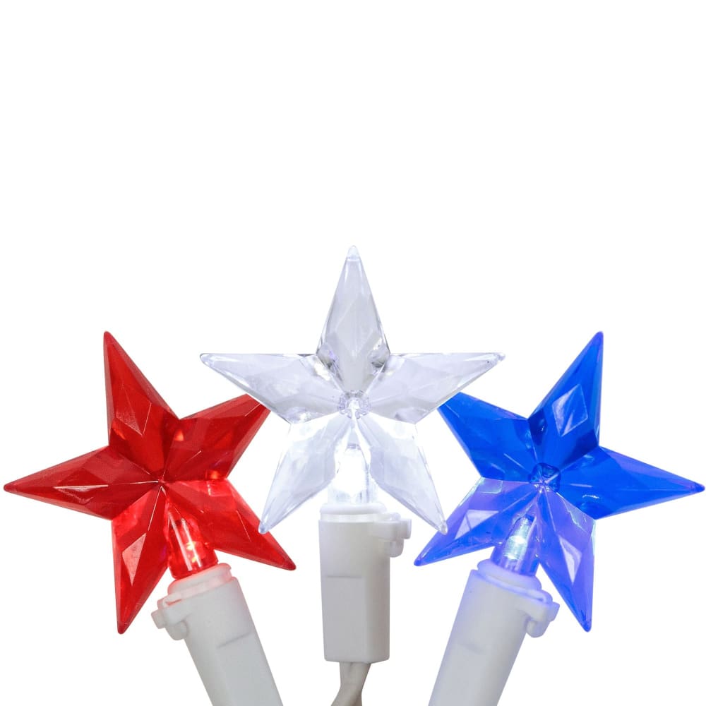 Northlight Americana 7.25’ July 4th Stars String Lights - Home/Seasonal/Summer Seasonal/Summer Decor/ - Northlight