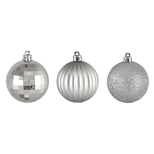 Northlight Shatterproof 3-Finish 2.5 Christmas Ball Ornaments 100 ct. - Silver - Home/Seasonal/Holiday/Holiday Decor/Christmas Tree Decor/ -