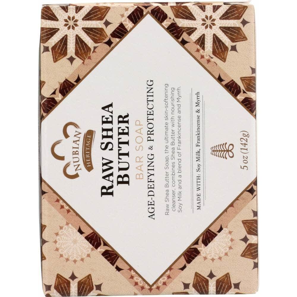 NUBIAN HERITAGE Nubian Heritage Bar Soap Raw Shea Butter With Soy Milk Frankincense And Myrrh, 5 Oz