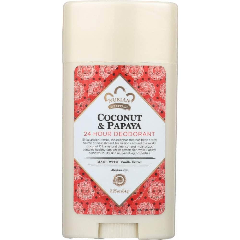 NUBIAN HERITAGE Nubian Heritage Coconut And Papaya 24 Hour Deodorant, 2.25 Oz