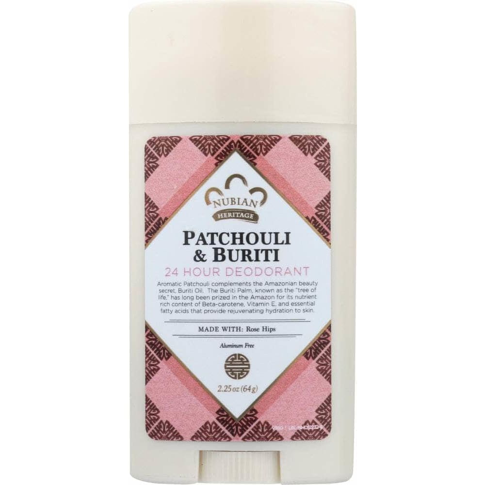 NUBIAN HERITAGE Nubian Heritage Deodorant Patchouli & Buriti, 2.25 Oz