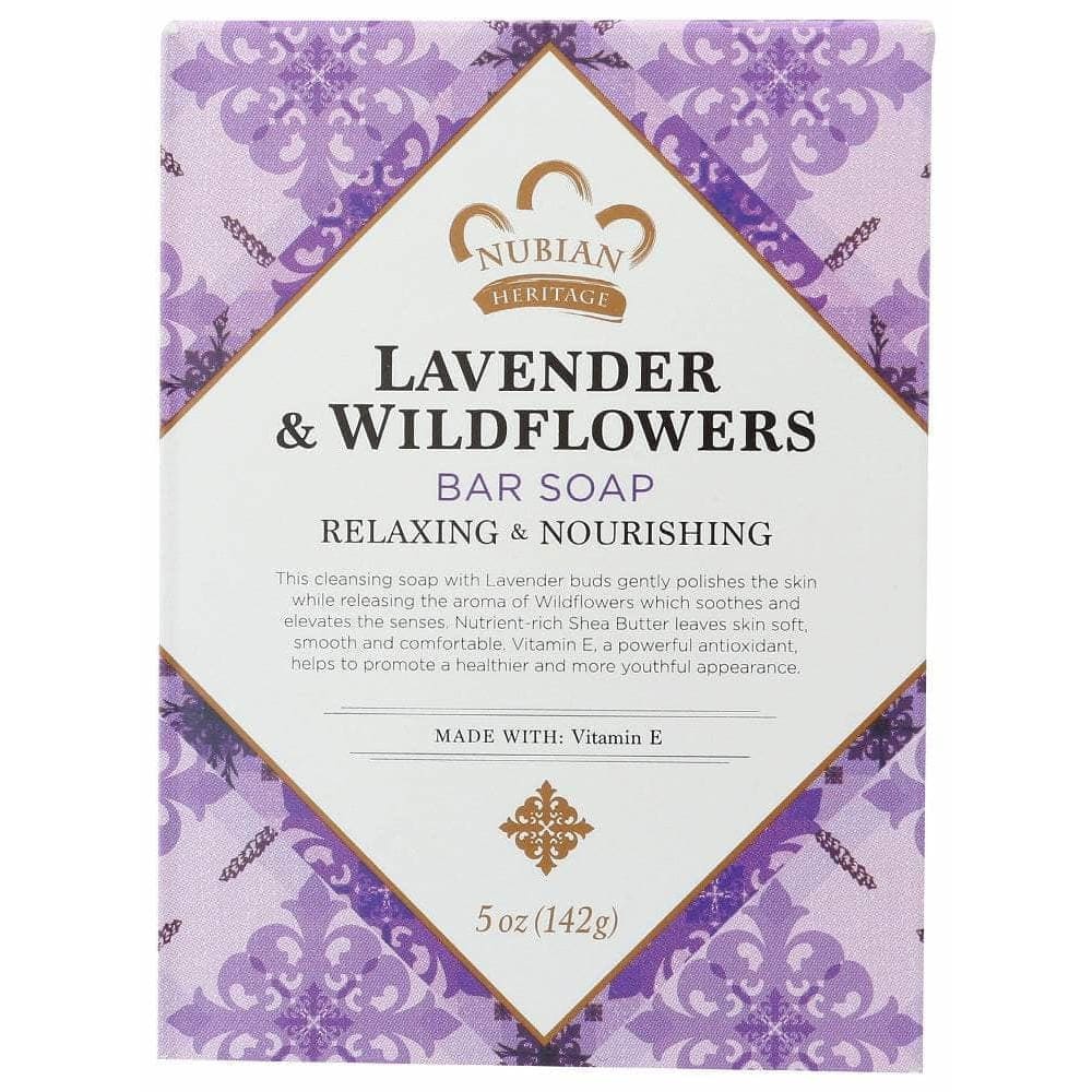 NUBIAN HERITAGE Nubian Heritage Lavender & Wildflowers Bar Soap, 5 Oz