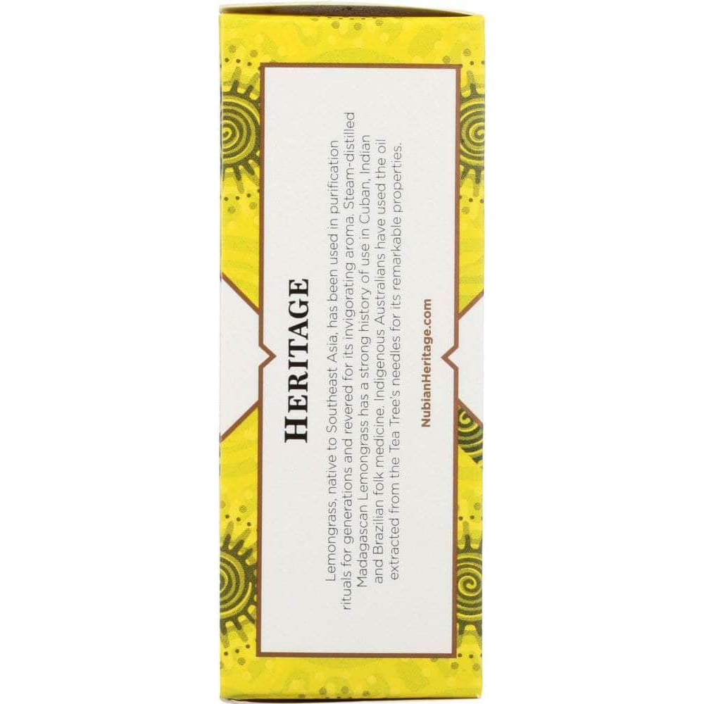 NUBIAN HERITAGE Nubian Heritage Lemongrass & Tea Tree Bar Soap, 5 Oz