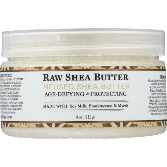 NUBIAN HERITAGE Nubian Heritage Raw Shea Butter Infused With Frankincense & Myrrh, 4 Oz