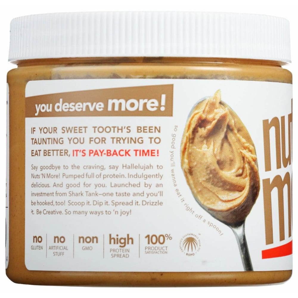 NUTS N MORE Grocery > Dairy, Dairy Substitutes and Eggs > Butters > Peanut Butter NUTS N MORE: Salted Caramel High Protein Peanut Butter Spread, 16.3 oz