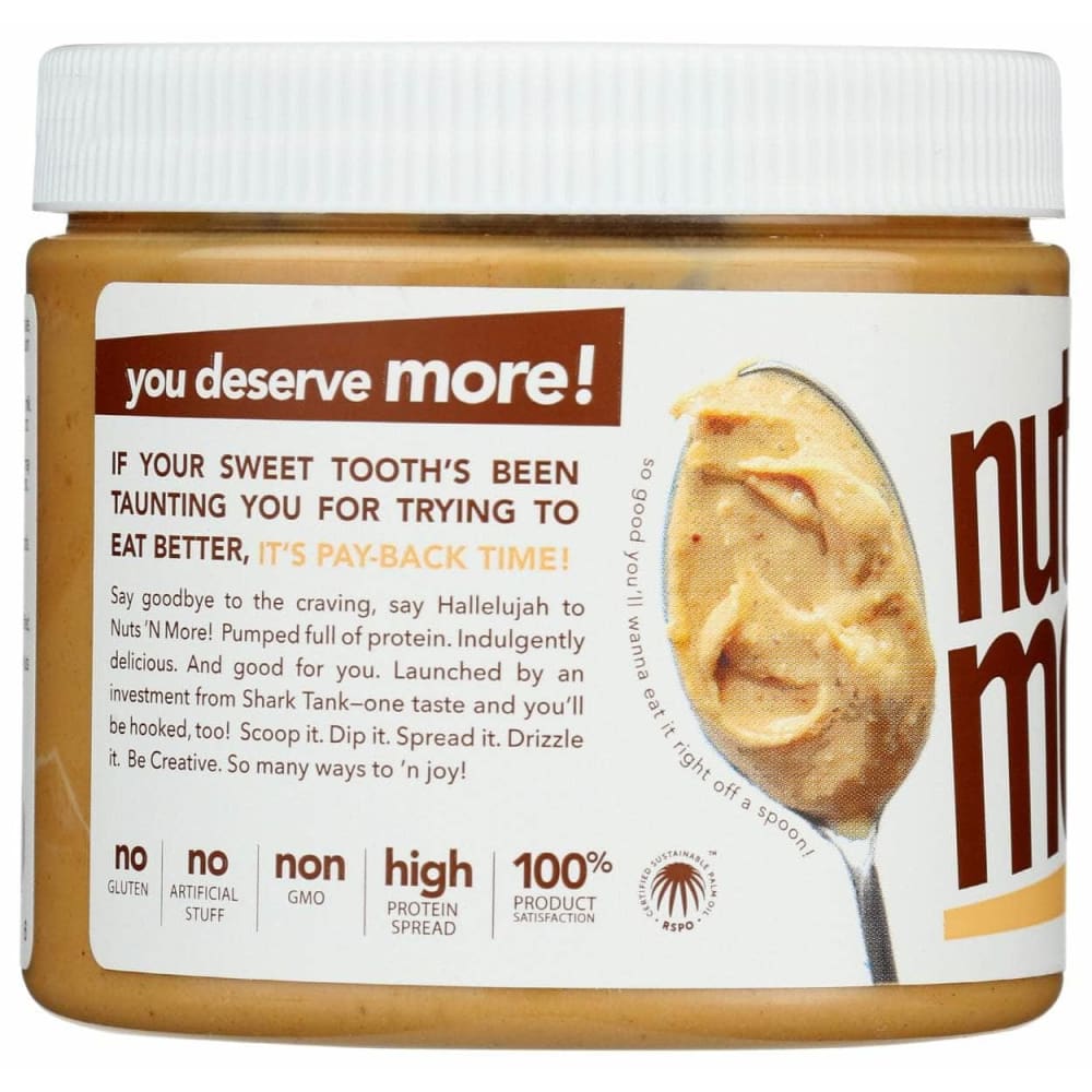 NUTS N MORE Grocery > Dairy, Dairy Substitutes and Eggs > Butters > Peanut Butter NUTS N MORE: Toffee Crunch High Protein Peanut Butter Spread, 16.3 oz