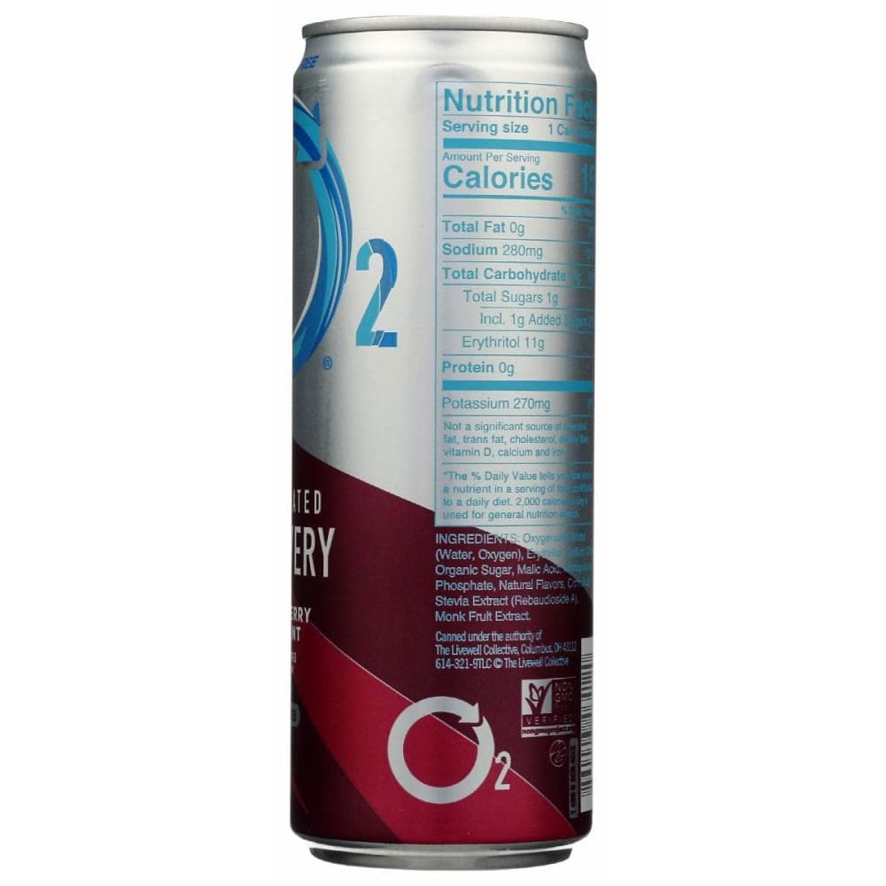 O2 O2 Drink Blk Currant Caf Fr, 12 Oz