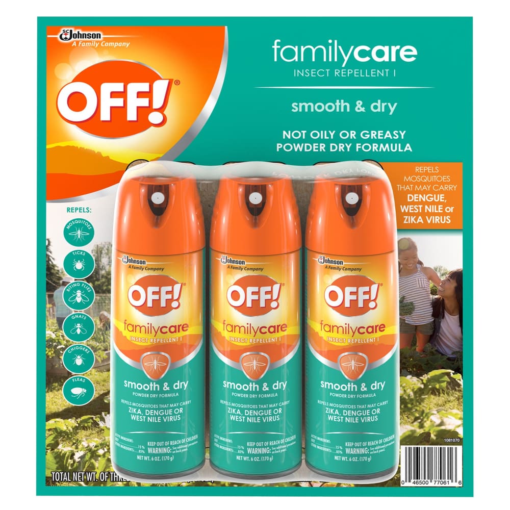 OFF! Smooth and Dry Insect Repellent 3 pk./6 oz. - OFF!