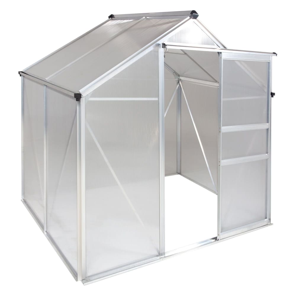 Ogrow 4’x 6’ Walk-In Greenhouse with Sliding Door Adjustable Roof Vent and Heavy-Duty Aluminum Frame - Ogrow