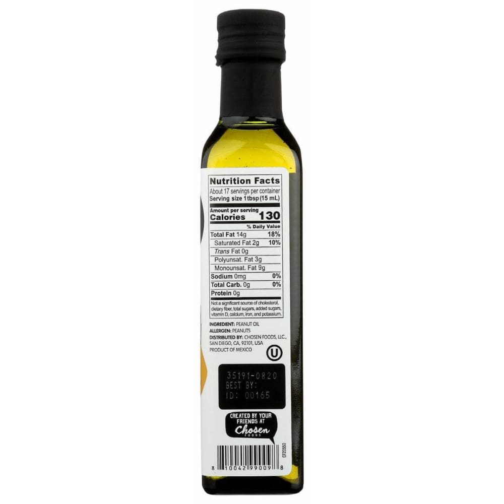 OI Grocery > Cooking & Baking > Cooking Oils & Sprays OI: Roasted Peanut Oil, 8.4 oz