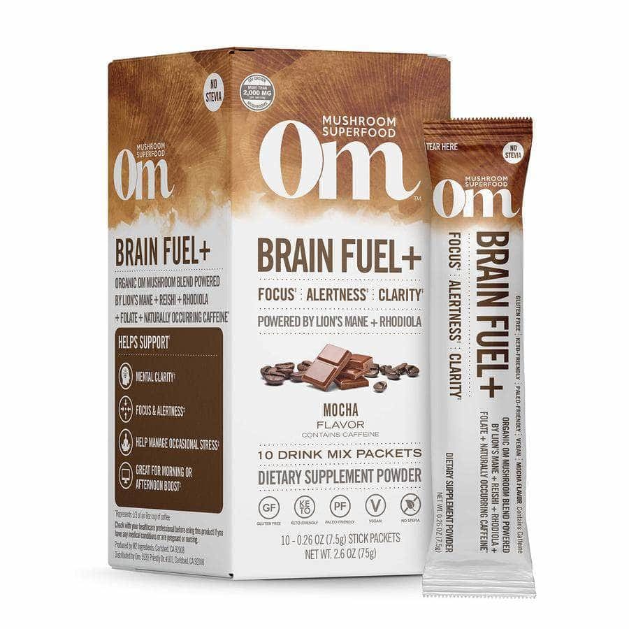 Om Organic Mushroom Nutrition Om Organic Mushroom Nutrition Mocha Brain Fuel Drink Stick, 2.6 oz