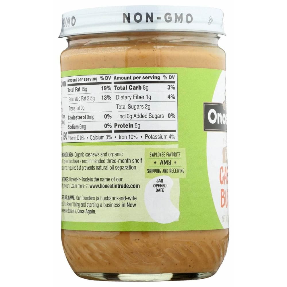 ONCE AGAIN Once Again Cashew Bttr Nslt Org, 16 Oz