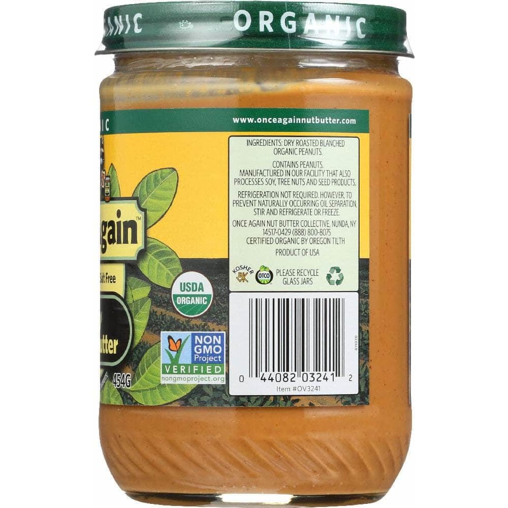 Once Again Once Again Organic Peanut Butter Creamy No Salt, 16 oz