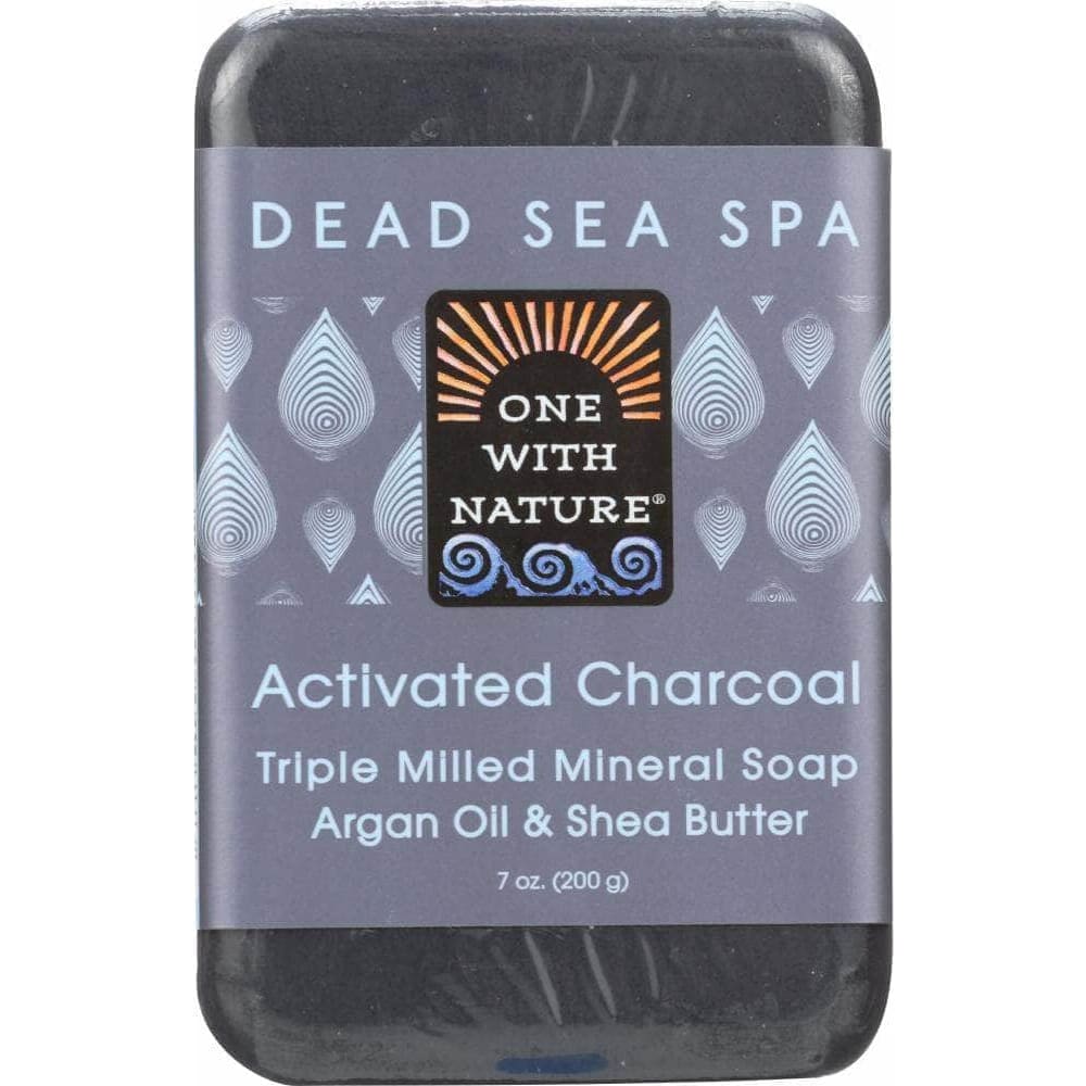 One With Nature One With Nature Activated Charcoal Triple Milled Mineral Soap Argan Oil & Shea Butter, 7 oz