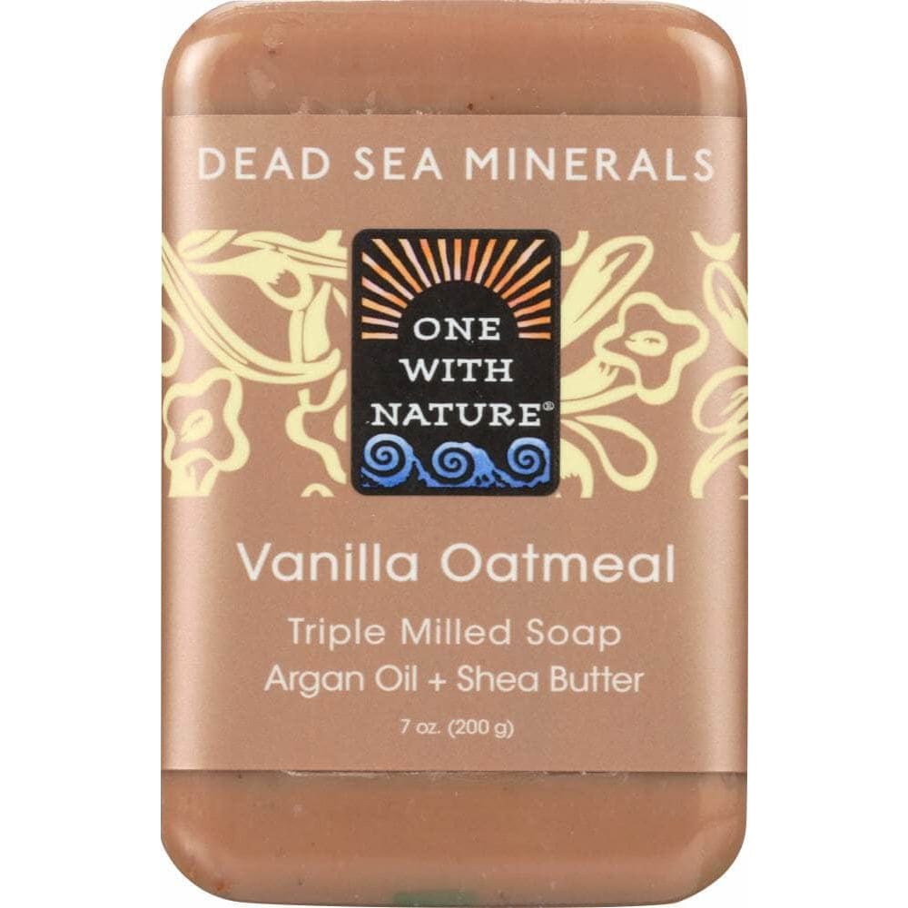 One With Nature One With Nature Dead Sea Mineral Bar Soap Mild Exfoliating Vanilla Oatmeal, 7 oz