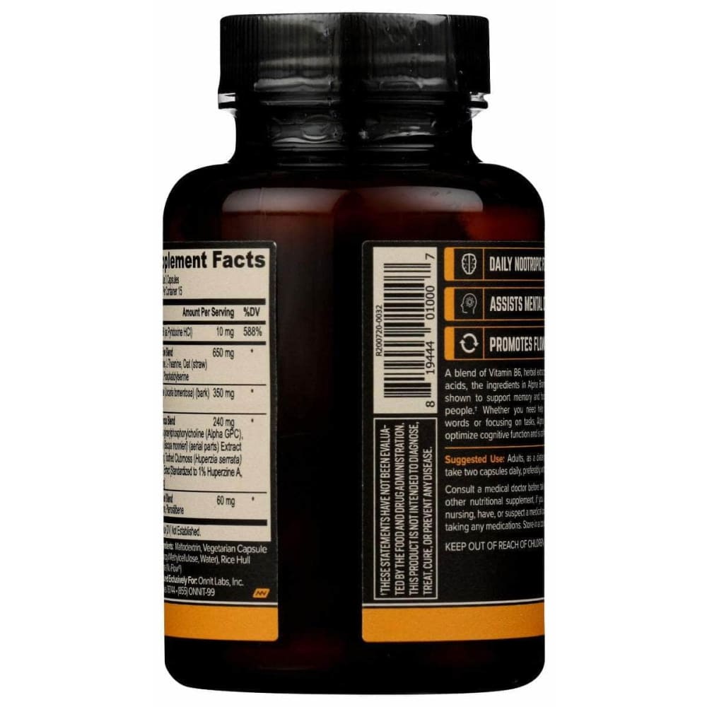 ONNIT Vitamins & Supplements > Miscellaneous Supplements ONNIT: Alpha Brain Capsule, 30 cp