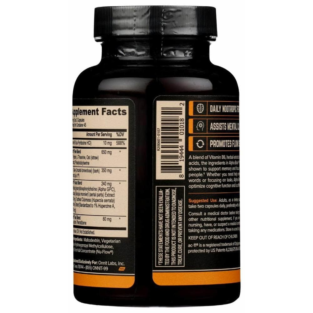 ONNIT Vitamins & Supplements > Miscellaneous Supplements ONNIT: Alpha Brain Cp, 90 cp