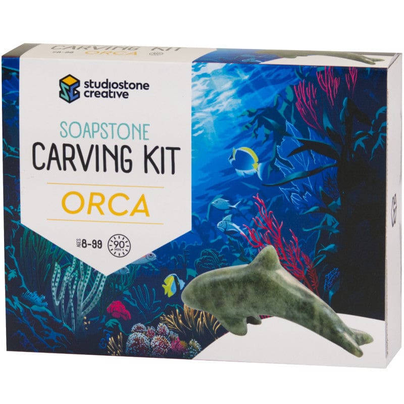 Orca Soapstone Carving Kit - Art & Craft Kits - Studiostone Creative Inc