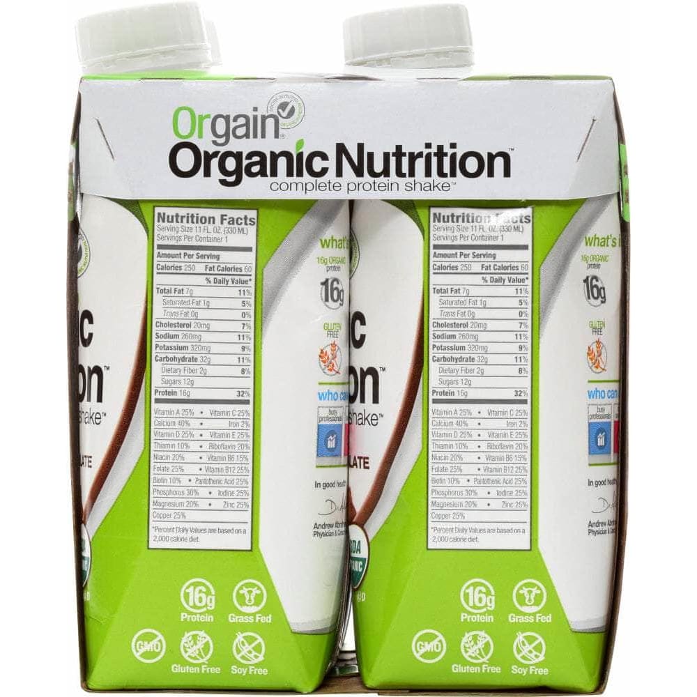 Orgain Orgain Organic Nutritional Shake Creamy Chocolate Fudge 4 count, 44 oz