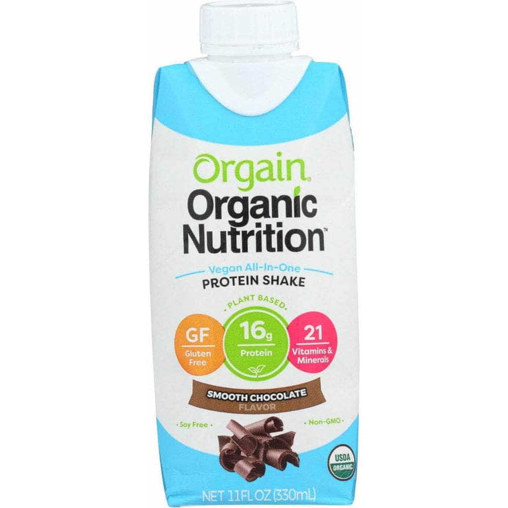 ORGAIN Vitamins & Supplements > Protein Supplements & Meal Replacements ORGAIN: Organic Vegan Nutritional Shake Smooth Chocolate, 11 oz