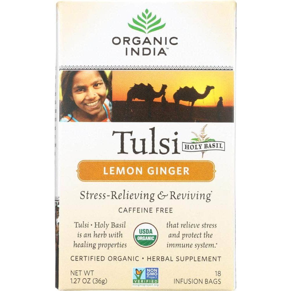 Organic India Organic India Tulsi Lemon Ginger Tea, 18 Tea Bags, 1.27 oz