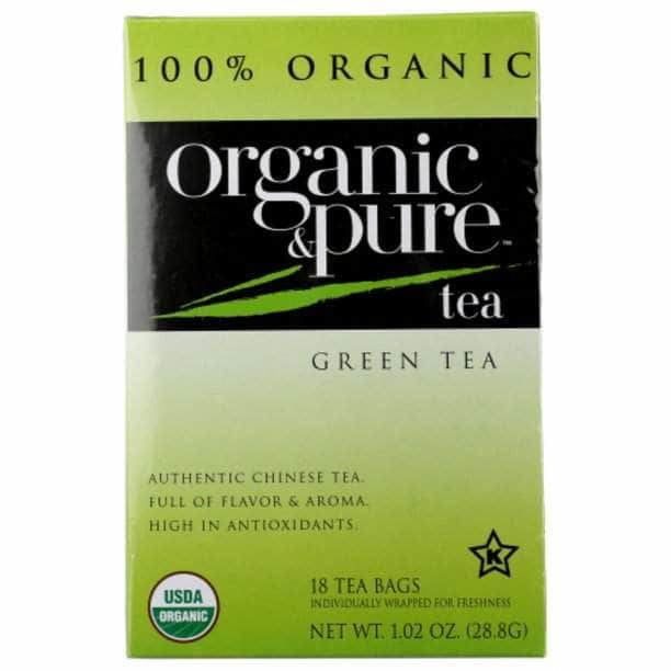 ORGANIC & PURE Grocery > Beverages > Coffee, Tea & Hot Cocoa ORGANIC & PURE: Tea Green Org, 18 bg