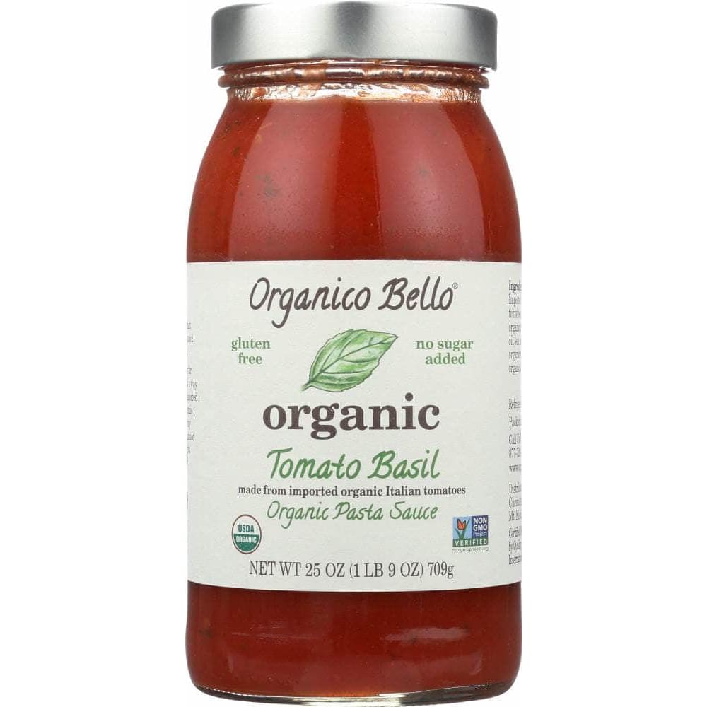 Organico Bello Organico Bello Organic Pasta Sauce Tomato Basil, 25 Oz