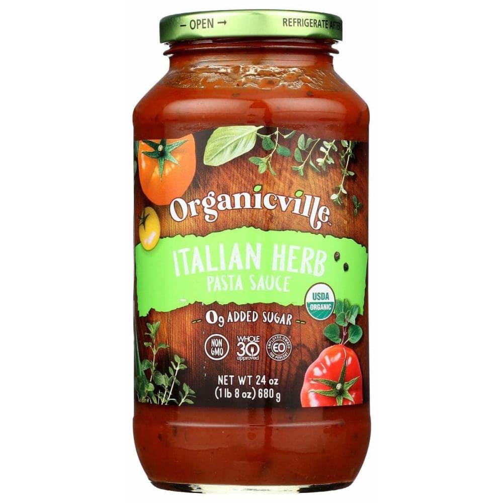 ORGANICVILLE Grocery > Pantry > Pasta and Sauces ORGANICVILLE: Sauce Pasta Italian Herb, 24 oz