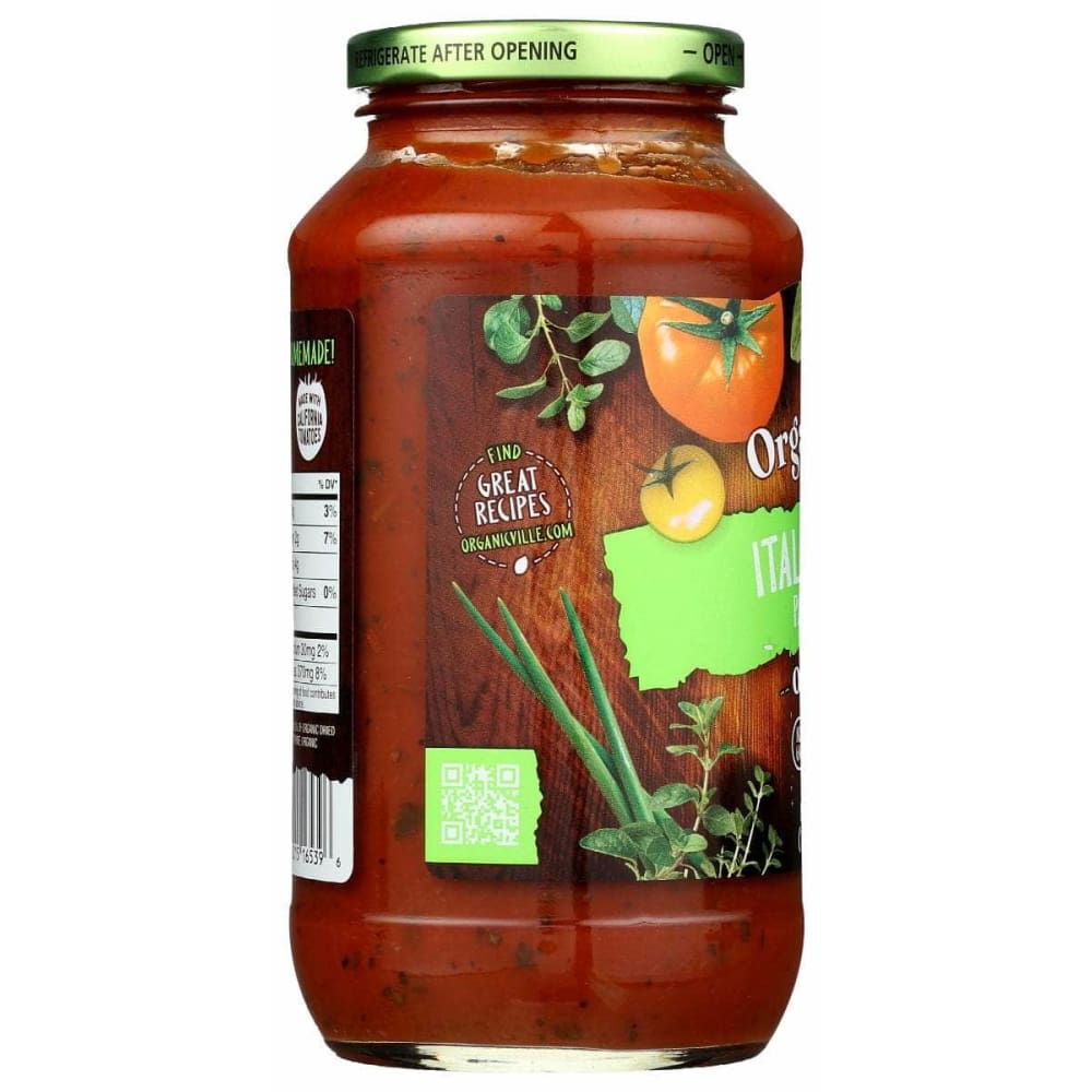 ORGANICVILLE Grocery > Pantry > Pasta and Sauces ORGANICVILLE: Sauce Pasta Italian Herb, 24 oz